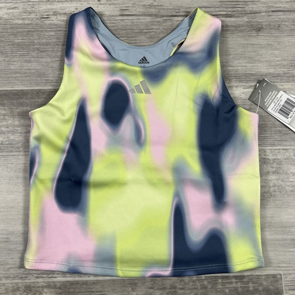 ADIDAS Girls Aeroready Techfit Sports Bra TANK Top, Size XL (16) AB7031 NWT